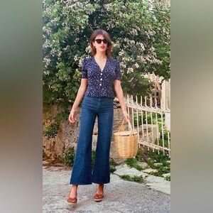 Gap wide leg high rise trouser jeans